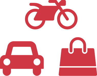 Motos autos carteras protegidas por ShockBag